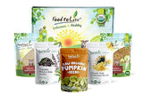 Food to Live Organic Keto Raw Seeds in a Gift Box - Pumpkin Seeds, Sesame Seeds, Sunflower Seeds, Chia Seeds, Golden Flax Seeds