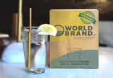 World Brand 250 Count Kraft Paper Straws - Eco-Friendly Party Supplies - Biodegradable Drinking Straws - Plastic & Dye Free - Unwrapped - Perfect