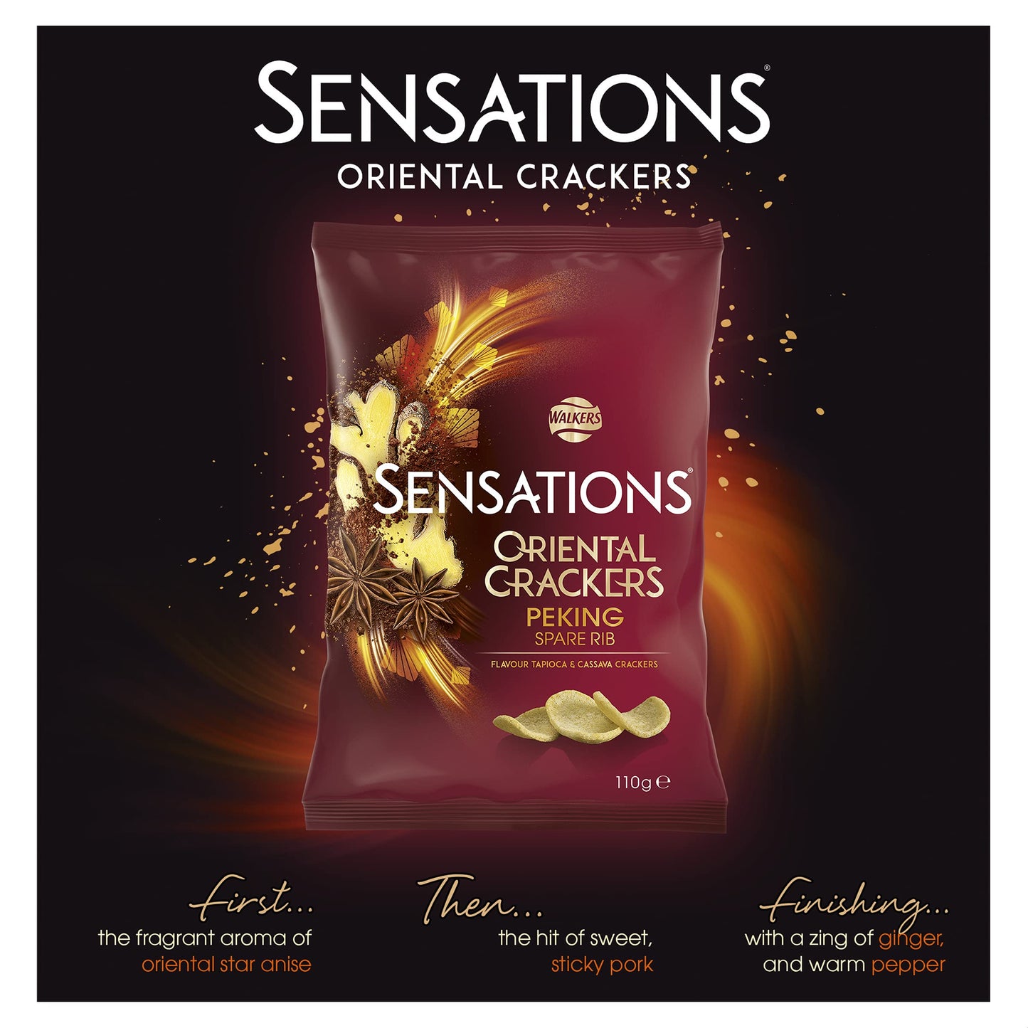Sensations Peking Spare Rib Crackers 110g