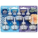 Glade PlugIns Refills Air Freshener, Scented and Essential Oils for Home and Bathroom, Fall Night Long + Starlight & Snowflakes Mix Pack, 4.69 Fl Oz