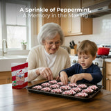 Red Bird Crushed Peppermint Puffs, No High-Fructose Corn Syrup, Soft Crushed Peppermint Candy Topping for Baking, Ice Cream & Drinks, 10 oz Bag