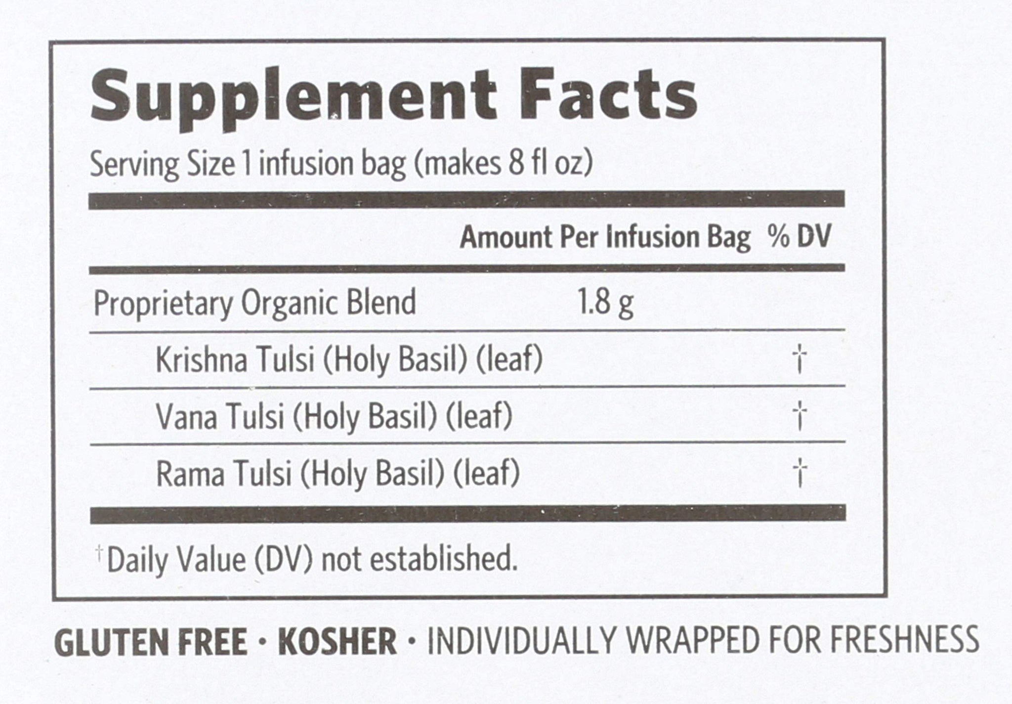 Organic India Tulsi, Original, 18 Count Box