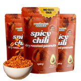 Confusion Snacks Chili Spiced Hot Peanuts - Hot & Spicy Peanuts with Bold Heat, High Protein Keto Snacks, Crunchy Spicy Nuts, Seed Oil Free, Gluten