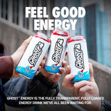 GHOST Energy Drink - 12-Pack, 'Merica Pop, 16oz Cans - Energy & Focus & No Artificial Colors - 200mg of Natural Caffeine, L-Carnitine & Taurine