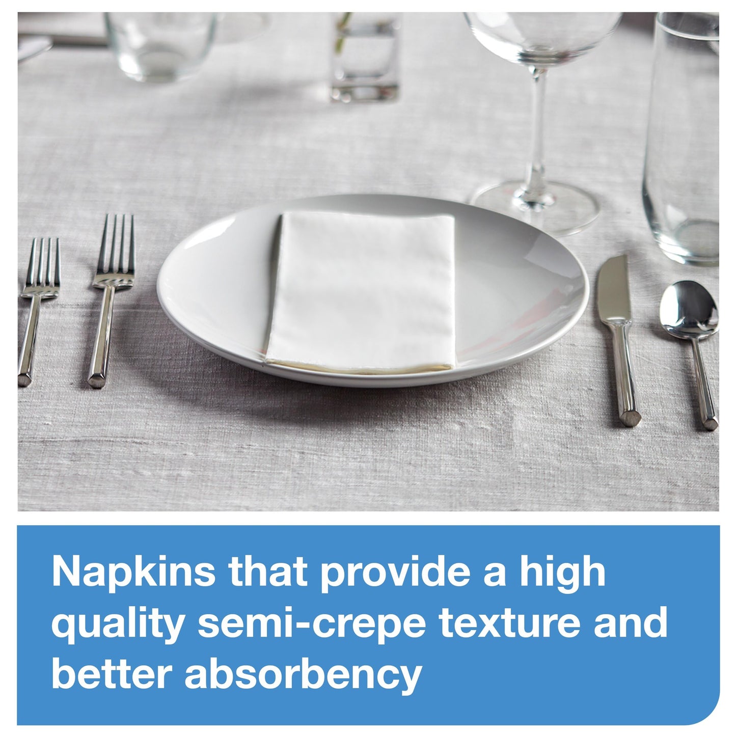 Tork White Dinner Napkin, 1/8 Fold 1-ply, 17" x 14.9", 12 x 250 napkins, N5181A, White