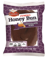 Cloverhill Jumbo Honey Bun Chocolate Iced - 4.75oz Multi Pack (12 Pack)