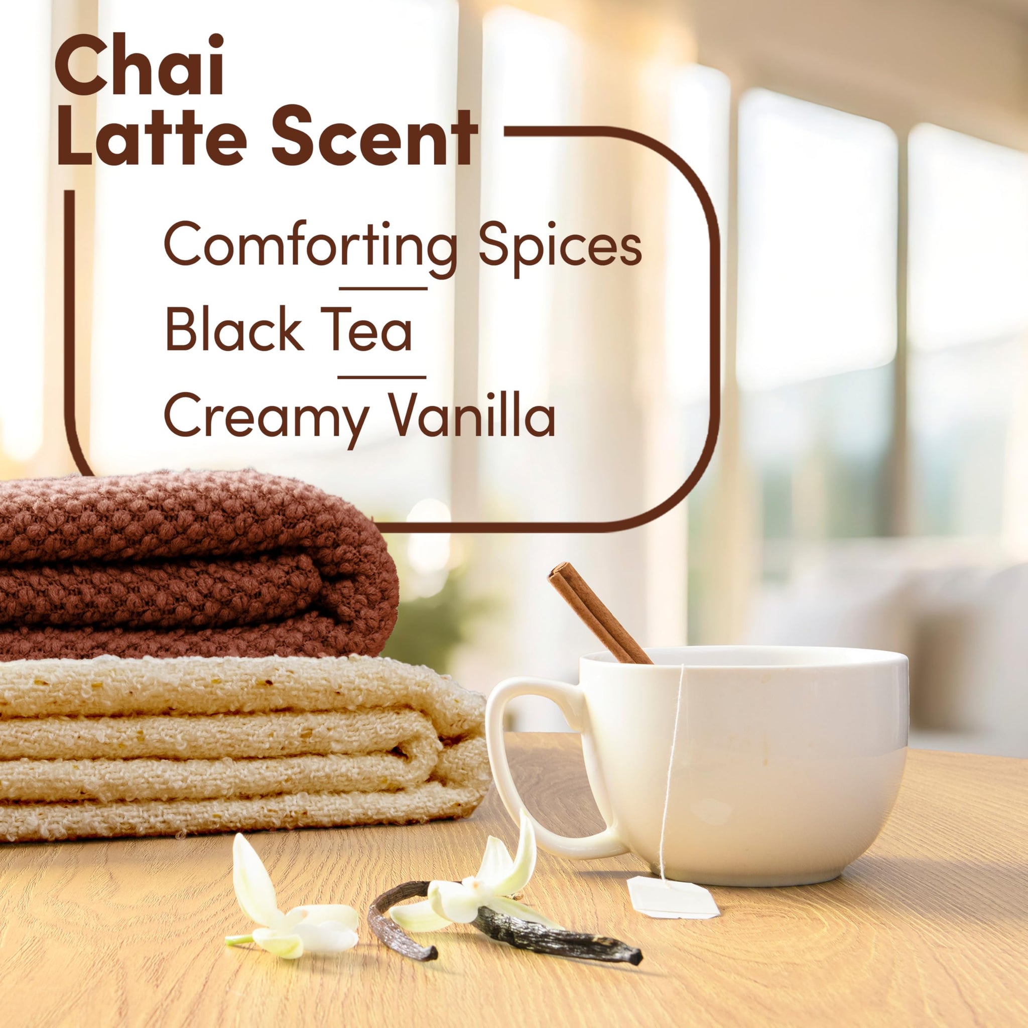 Downy Cozy Collection In-Wash Laundry Scent Booster Beads, Chai Latte Scent, 7.8 oz, Limited Edition Laundry Beads