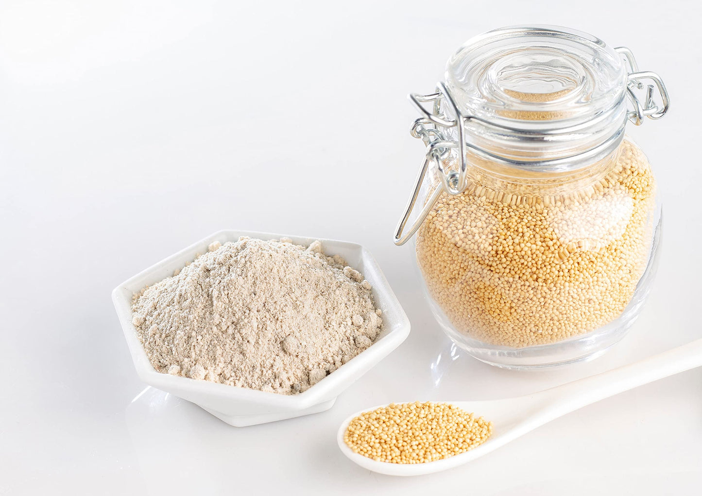 Food to Live Amaranth Flour, 8 Ounces Finely Milled Whole Grains, Vegan, Kosher, Bulk. High in Dietary Fiber and Plant-Based Protein. Great Wheat