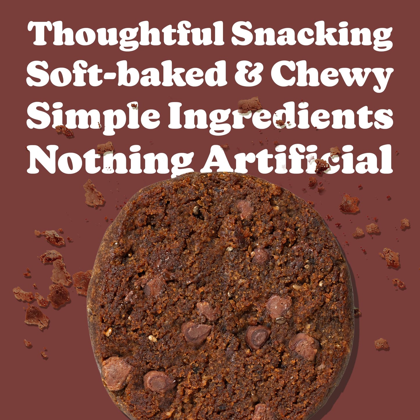 Love + Chew Mini Vegan Cookies, Gluten Free, 3g Plant Based Protein Per Cookie with Dark Chocolate and Coffee, Healthy Snacks for Adults, Individually