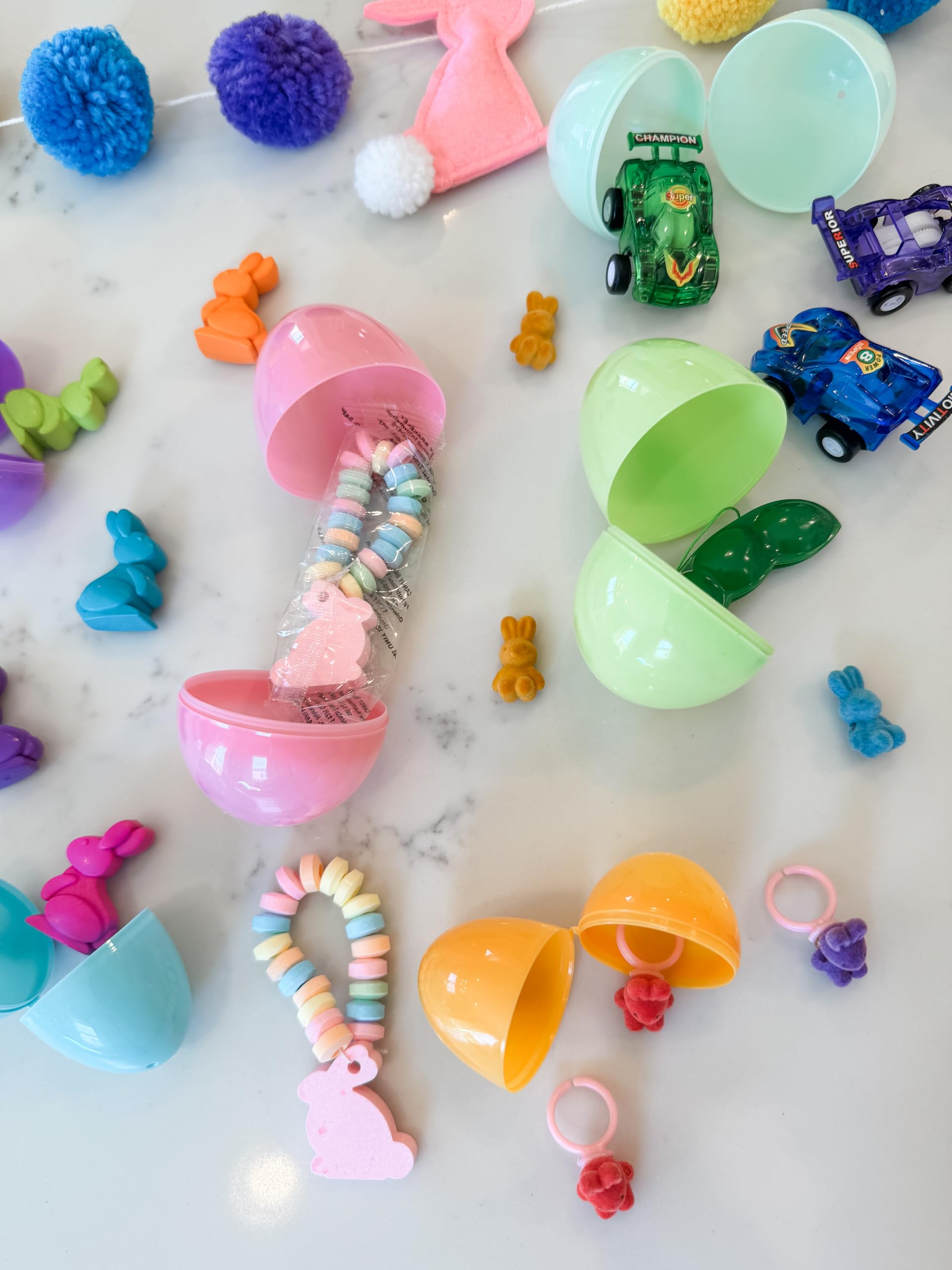 Fun Express Easter Candy Stretchable Edible Bunny Bracelets - Great for Easter Egg Hunts and Other and Spring Celebrations (12 Pieces)