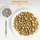 Kasvan Gold and Silver Sugar Sprinkles - Edible Candy Pearls with 4-Claw Sprinkle Pen,8.32Oz, Gift Box Pack, Baking Cake Decorations, Ice Cream