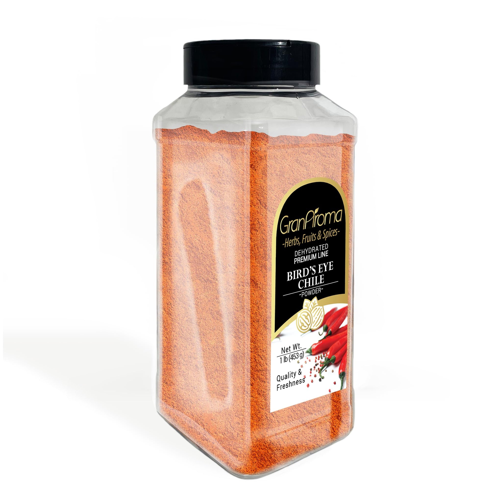 GranAroma Bird's Eye Chile Powder, Thai Chili Powder, Hot & Spicy, Flavorful (16 Ounce)