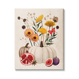 Stupell Industries Autumn Harvest Arrangement Pumpkin Pomegranate Fig Fruits, Design by Grace Popp