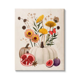 Stupell Industries Autumn Harvest Arrangement Pumpkin Pomegranate Fig Fruits, Design by Grace Popp