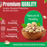 Turkish Antep Pistachios 5 Pounds (80oz) - Premium Quality Kosher Roasted Pistachios By We Got Nuts - Natural & Healthy Rich Flavor Snack - Whole