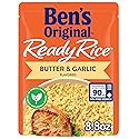 BEN'S ORIGINAL Ready Rice Butter and Garlic Flavored Rice, Easy Dinner Side, 8.8 oz Pouch