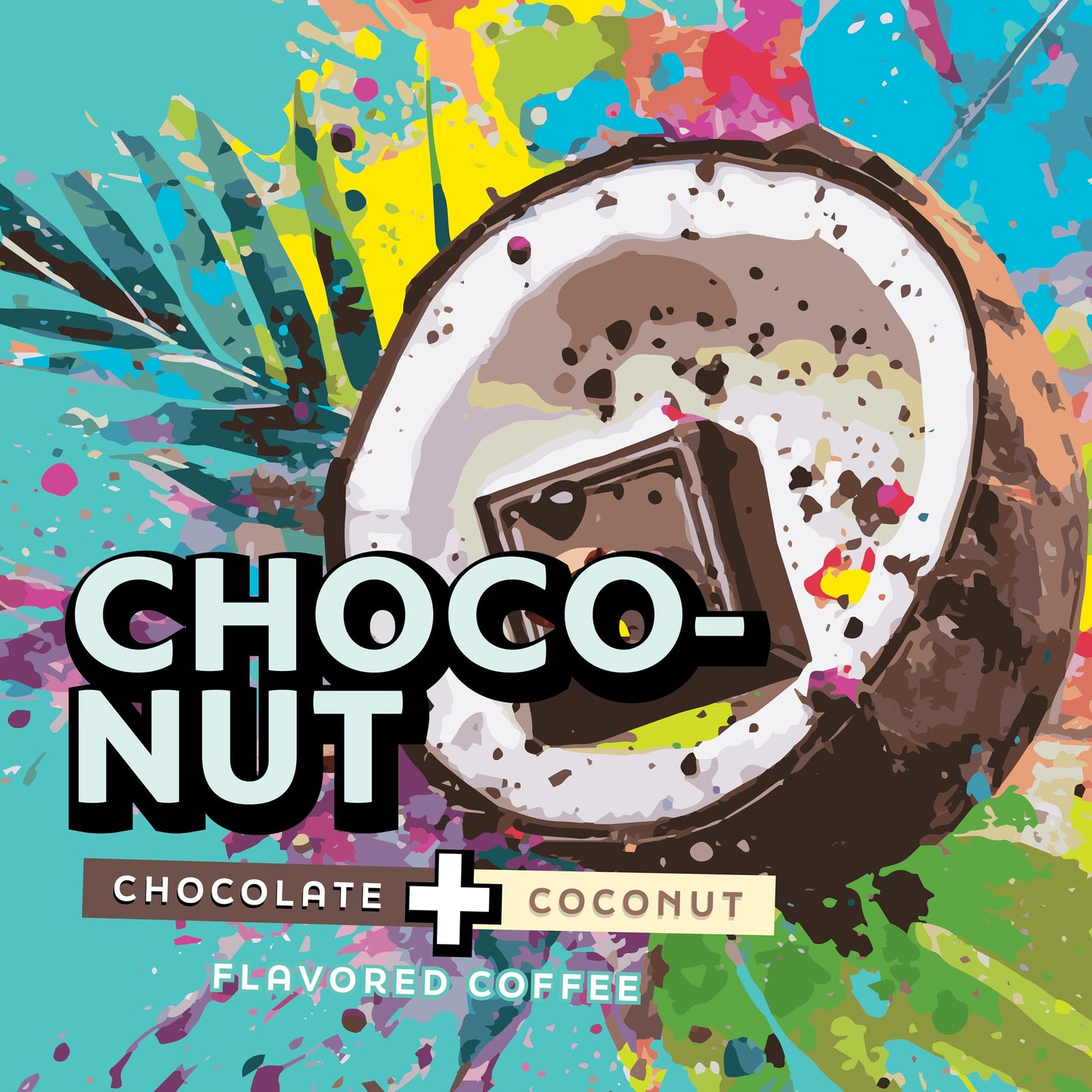 Java Factory Choconut Flavored Ground Coffee Bag - Chocolate and Coconut Brew, Made with 100% Arabica Beans - Flavor Enhanced, 10 Oz