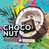 Java Factory Choconut Flavored Ground Coffee Bag - Chocolate and Coconut Brew, Made with 100% Arabica Beans - Flavor Enhanced, 10 Oz