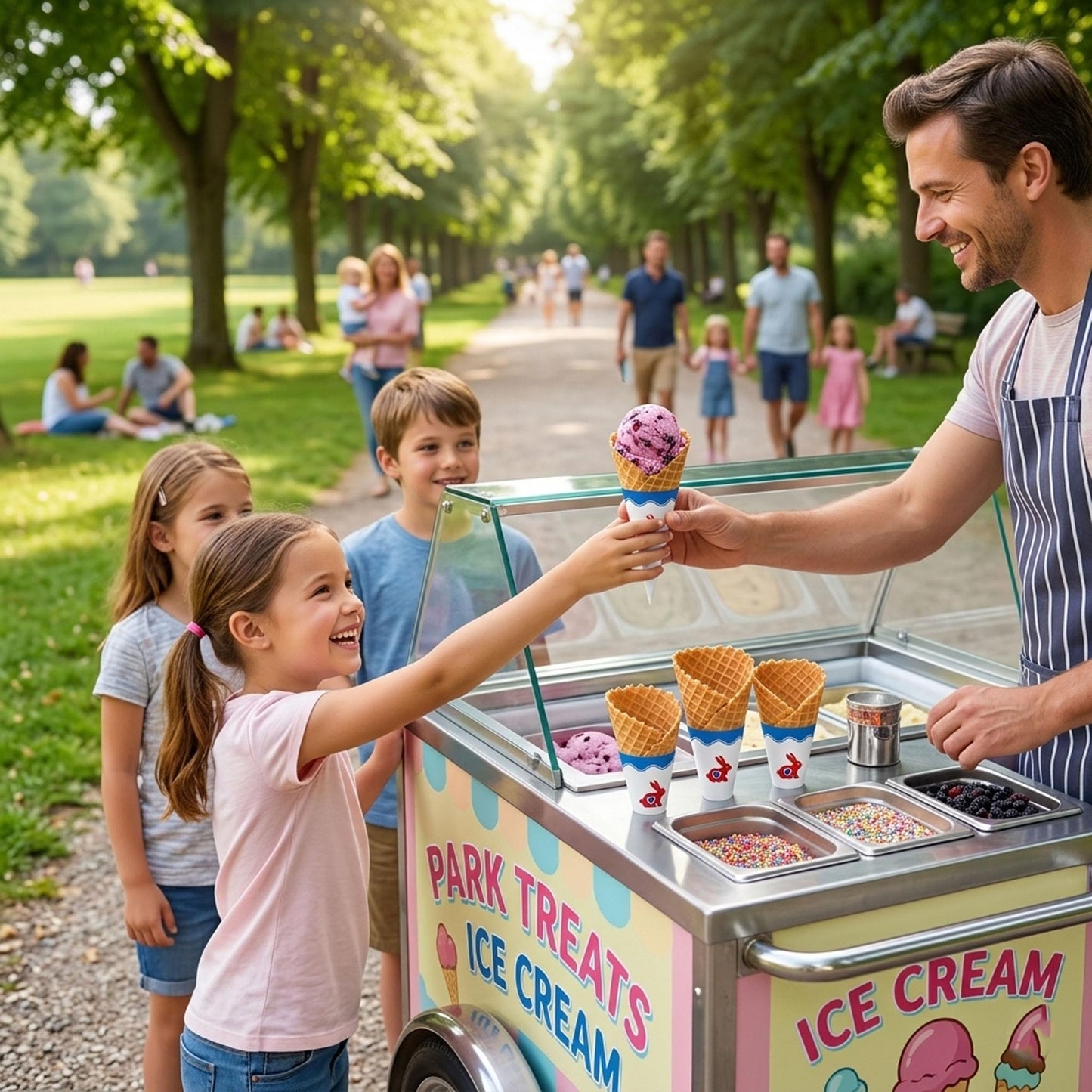 Large Waffle Cones For Ice Cream, Sugar Cone Style, Crisp Texture, Premium Waffle Cones, Dessert Cups (Pack Of 196)