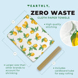 Earthly Co. Reusable Paper Towels - 10 Pack - Roll of Washable Cotton Cloth Paper Towels - Paperless Reusable Napkins Cloth Washable - Absorbent +