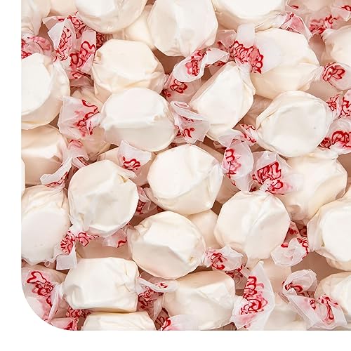 Salt Water Taffy Candy - 1 Pound Bag - Chewy Candy - Old Fashioned Vanilla Taffy Individually Wrapped - Soft and Creamy Treat for Buffets, Party