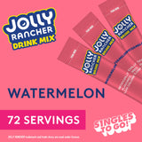 SINGLES TO GO! Jolly Rancher Rancher Water Drink Mix, Watermelon, 12 Boxes With 6 Packets Each, 72 Total Servings