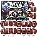 Football Lollipops, Individually Wrapped Sports Suckers, Fruit Flavored, Team Party Favors, 24 Count Box, 10.16 Ounces