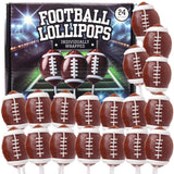Football Lollipops, Individually Wrapped Sports Suckers, Fruit Flavored, Team Party Favors, 24 Count Box, 10.16 Ounces