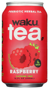 Waku, Tea Prebiotic Herbal Raspberry, 12 Fl Oz