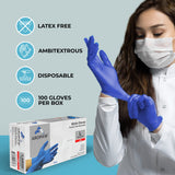 AroCare Nitrile Gloves, Disposable Gloves, Comfortable, Powder Free, Latex Free | 100-1000 (Medium, Case)
