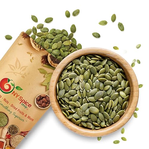 NY SPICE SHOP Raw Shelled Pumpkin Seeds - 5 Lbs. (Pound) Raw Shelled Pepitas (Pumpkin) - Whole Raw Pumpkin Seeds - Ready to Eat Natural Pumpkin Seed
