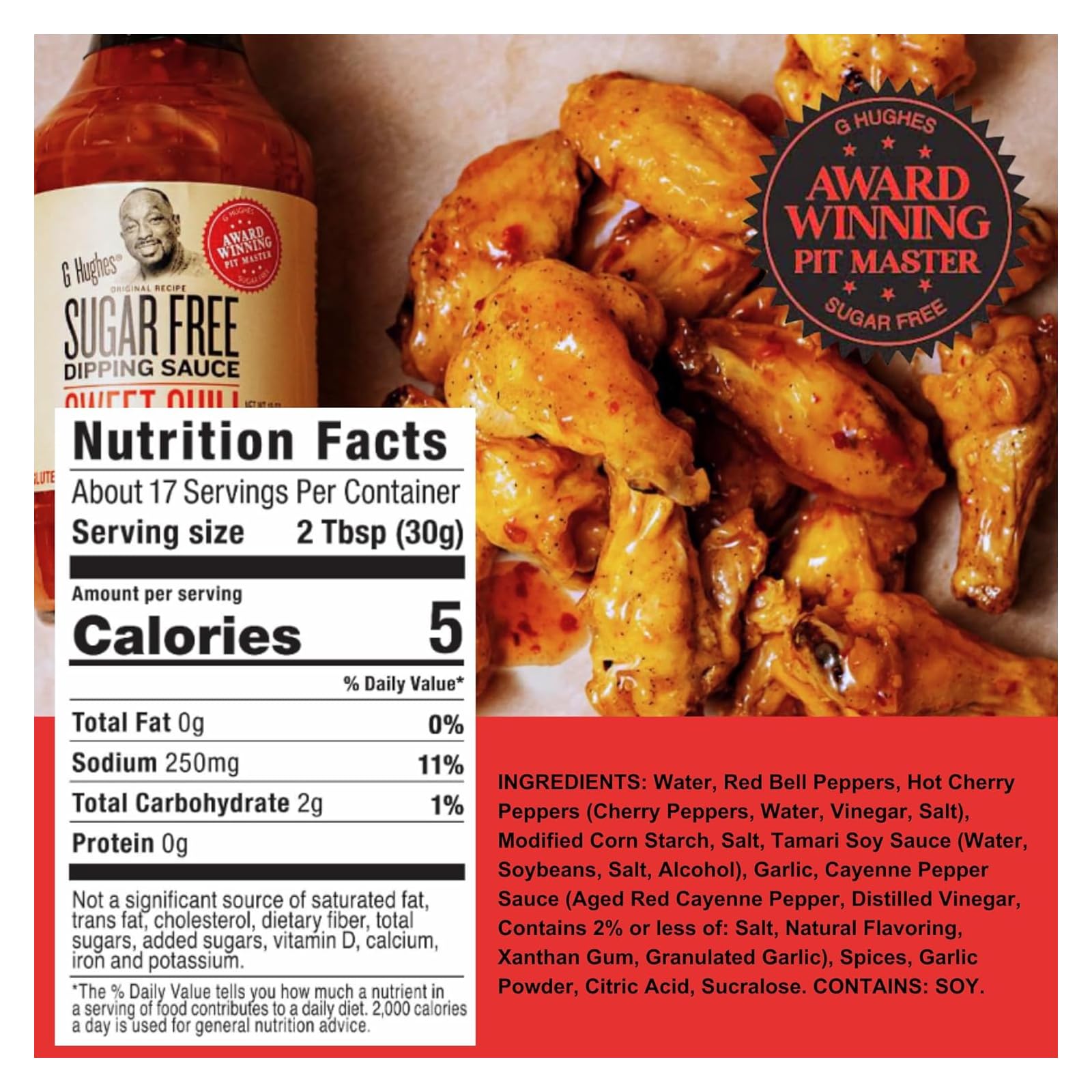 G Hughes' Sugar-Free Dipping Sauce - Sweet Chilli
