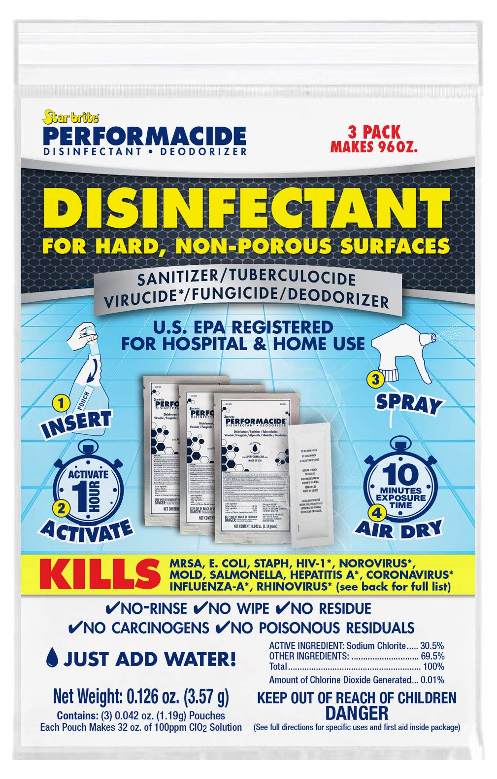 Performacide Disinfectant Refill 3 Pack, 32 Oz 3-Pack, 3 Count