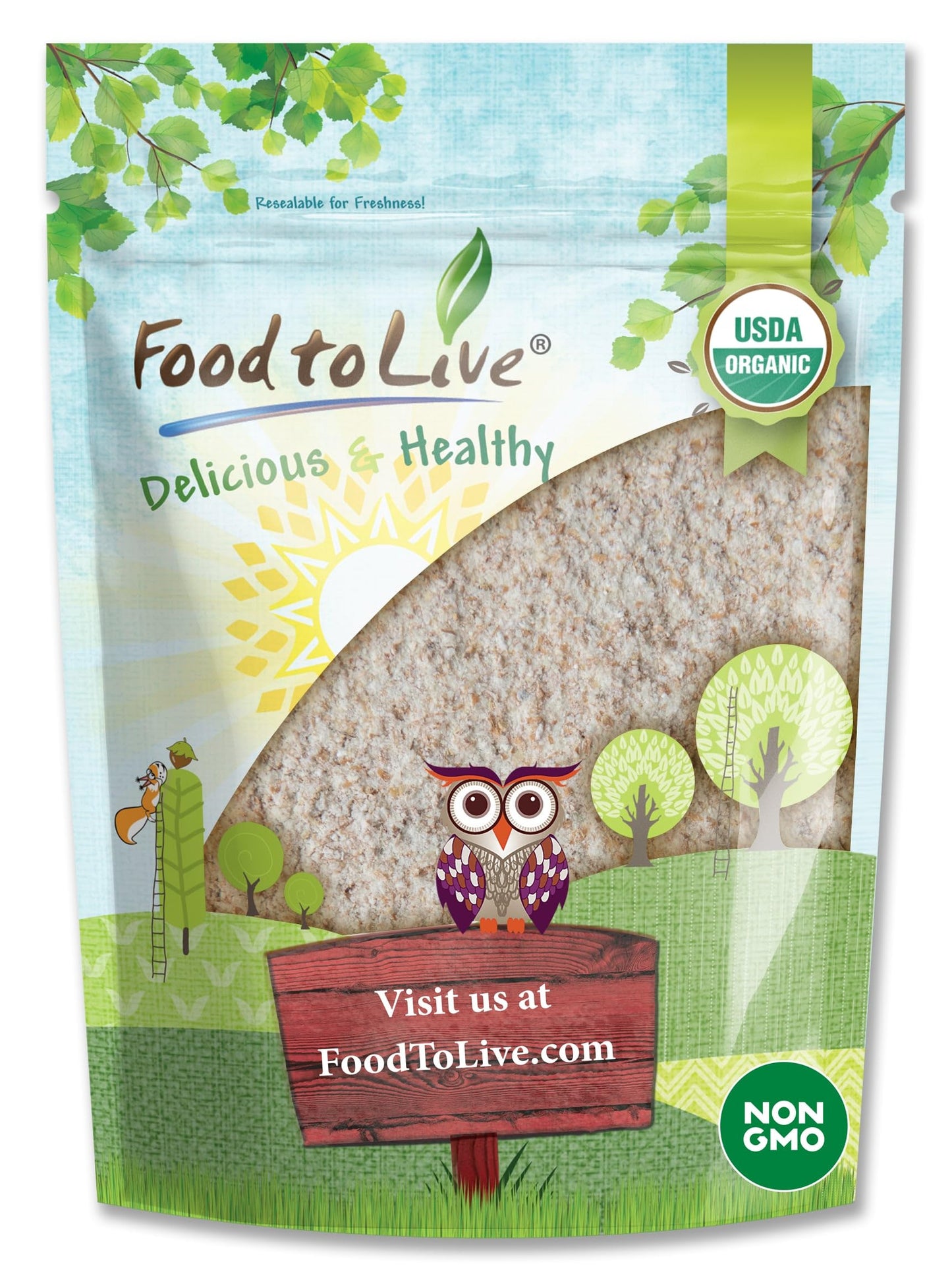 Food to Live Organic Einkorn Whole Wheat Flour, 8 Ounces - Finely Milled, Rich Fiber, Great for Baking Bread, Pizza, Pancakes, Muffins, USDA