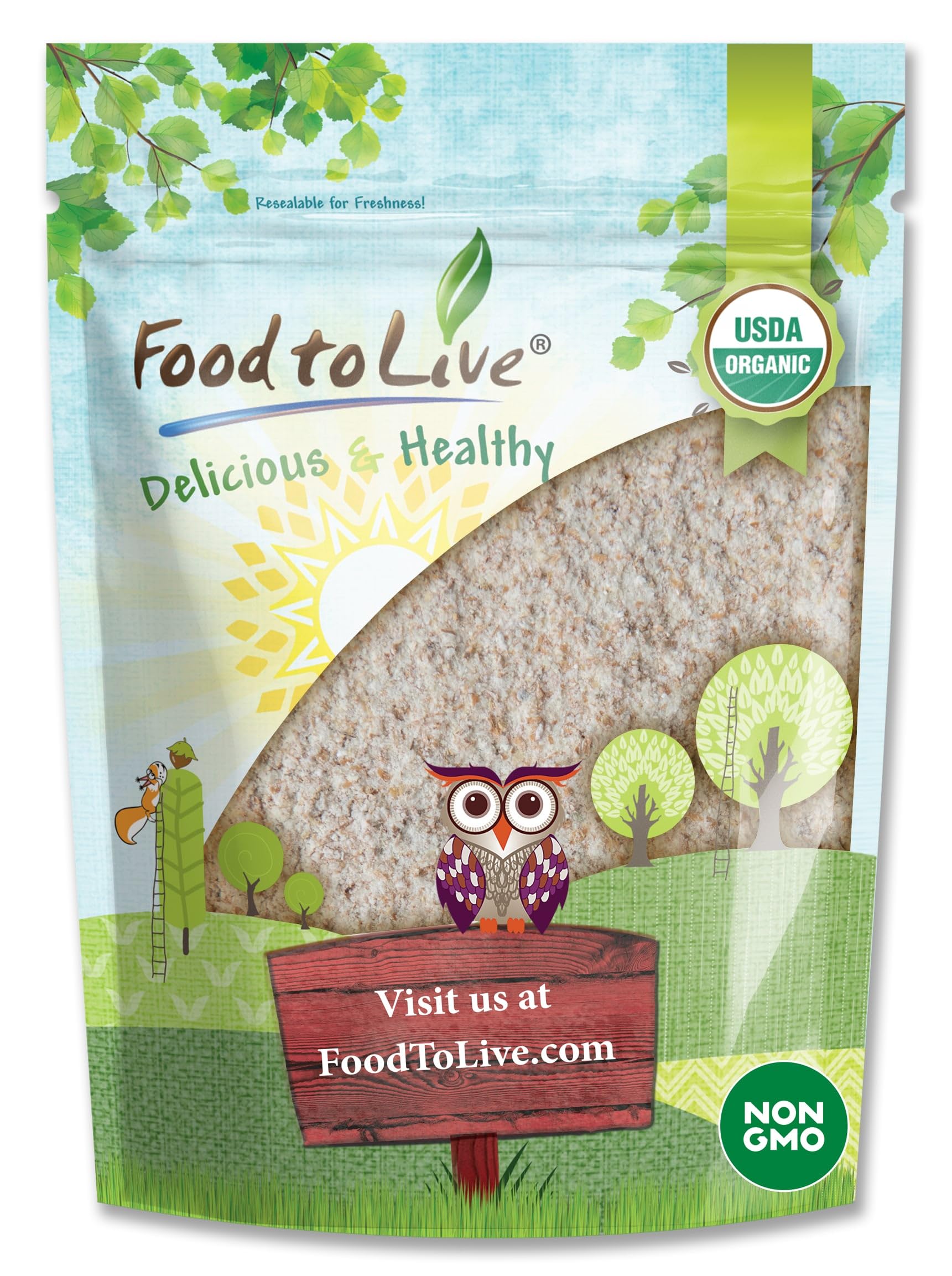 Food to Live Organic Einkorn Whole Wheat Flour, 8 Ounces - Finely Milled, Rich Fiber, Great for Baking Bread, Pizza, Pancakes, Muffins, USDA