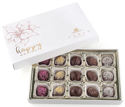 Holiday Xmas Chocolate Gift Box - Delicious Kosher Dairy Free, Egg Free Vegan Friendly Chocolates - Corporate Holiday Gifts for Clients, Employees