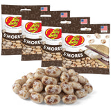 Jelly Belly S’mores Flavored Jelly Beans, 3.5 oz Bags (Pack of 4) - Grab & Go Candy Snack Packs, Kid Friendly Treats, Party Favors, Gift Bags