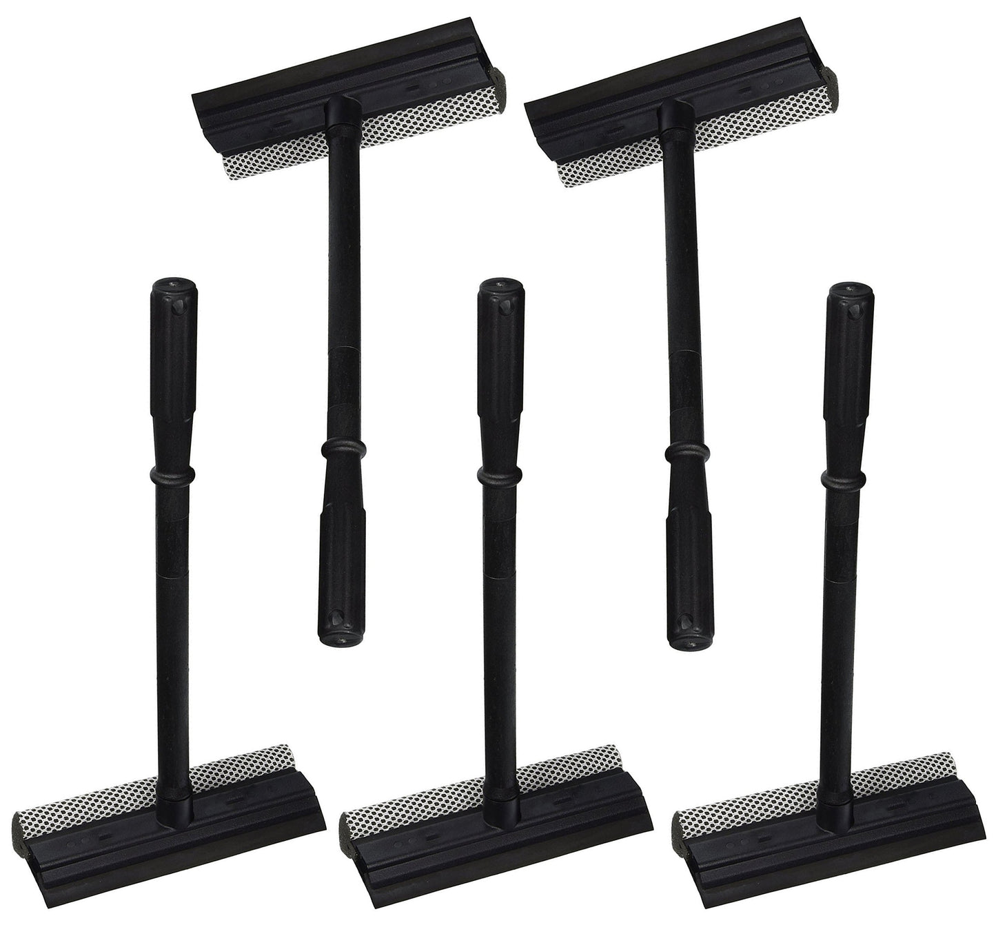 Black Duck Brand Set of 5 Window and Windshield Cleaning Sponge and Rubber Squeegees