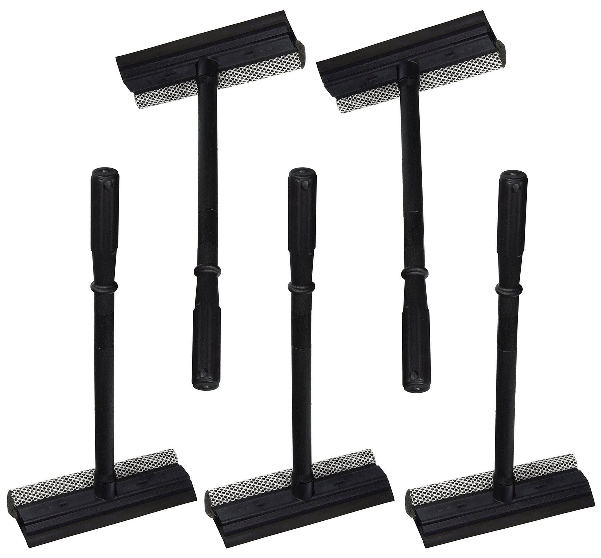 Black Duck Brand Set of 5 Window and Windshield Cleaning Sponge and Rubber Squeegees