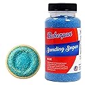 Bakerpan Blue Sanding Sugar for Baking & Cookie Decorating - 5 Ounce Edible Blue Sugar Sprinkles for Cookies, Cakes, Cocktails (Made In USA)