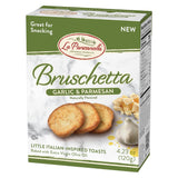 La Panzanella Garlic and Parmesan Bruschetta Crackers - Italian-inspired Toasts, For Soups, Dips, Spreads or Snacks, 4.23oz (120g)