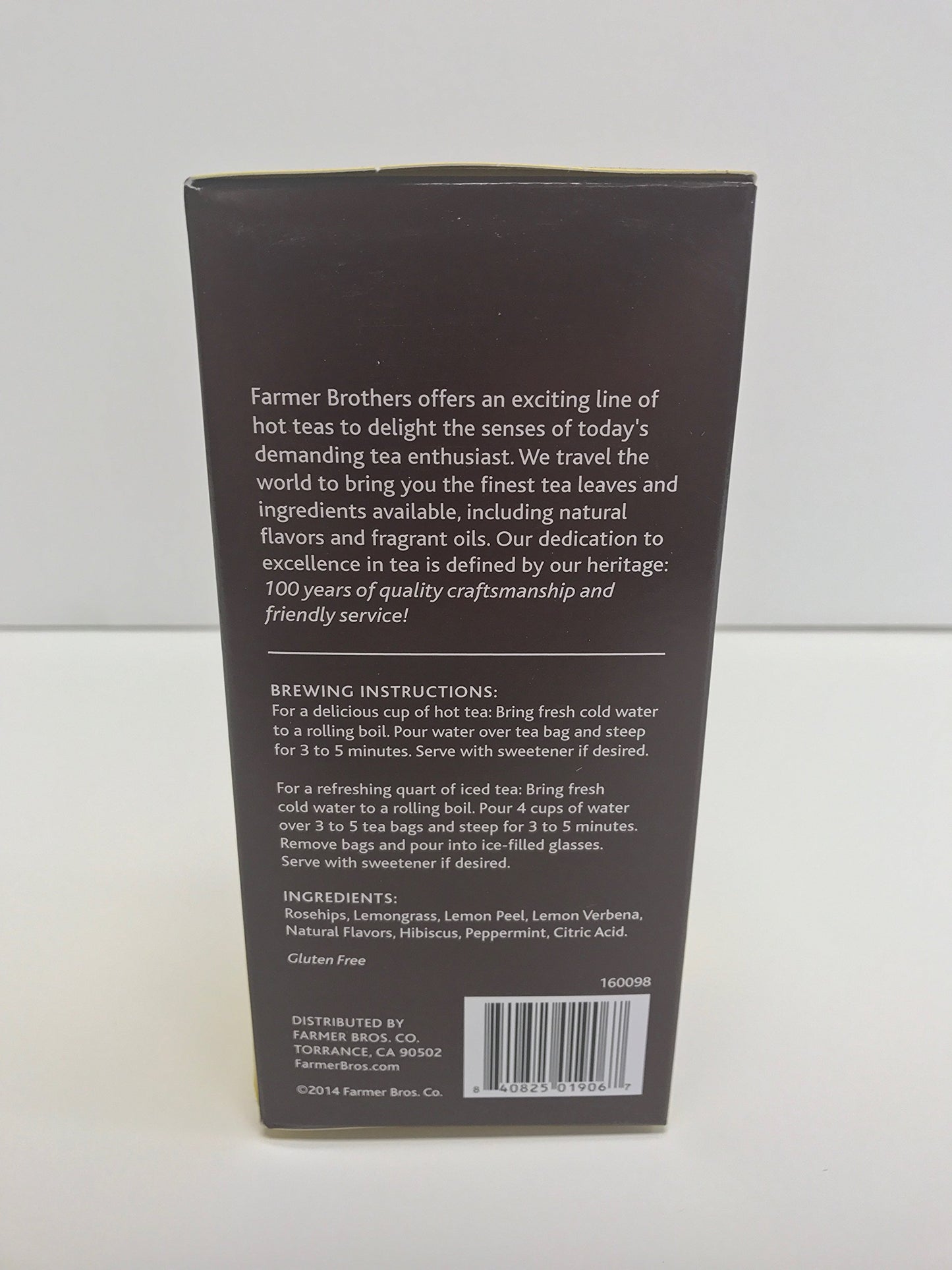 Farmer Brothers Premium: Lively Lemon Hot Tea - 6/25 ct boxes