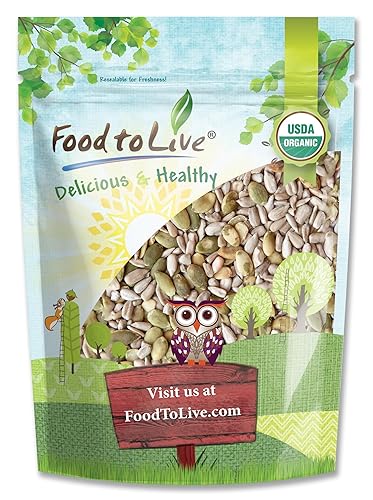 Food to Live Organic Sunflower and Pumpkin Seed Mix, 4 Pounds - Natural Snack, Rich in Protein, Perfect for Snacking, Baking and Salads, Raw, Vegan