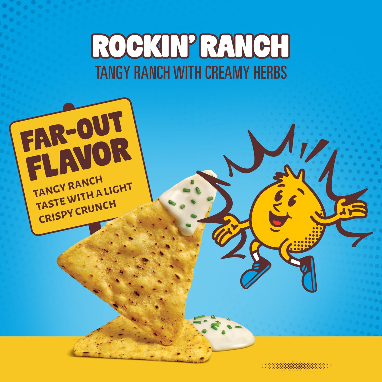 HIPPEAS Chickpea Tortilla Chips, Rockin’ Ranch Gluten Free Snacks, Dairy Free, Vegan, 1oz, Pack of 18, 3g Protein, 3g Fiber, Crunchy, Nutritious