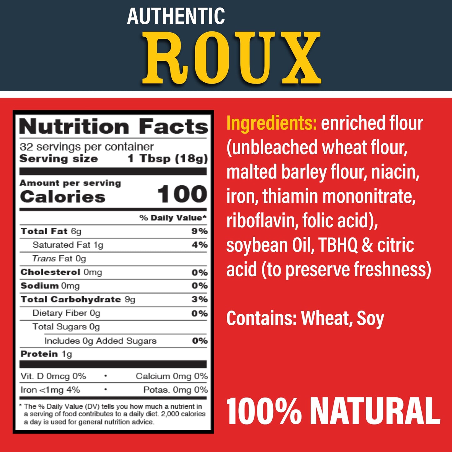 Ragin' Cajun Authentic Roux - 16 oz Jar - Pack of 2, No MSG - Louisiana Cajun Base for Gumbo, Stews & Gravies, Easy to Use
