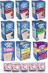 Pop Tarts Variety Pack FRUIT FLAVORED Sampler, Bundle of 9 Different Flavors. Flavors Include: Strawberry, Blueberry, Raspberry, Cherry, Wildberry