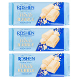 Roshen "Aerated" Fine White Bubble Chocolate Bar, (2.82 oz/80 grams) Pack of 3