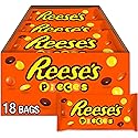 REESE'S PIECES Peanut Butter in a Crunchy Shell, Candy Bags, 1.53 oz (18 Count)