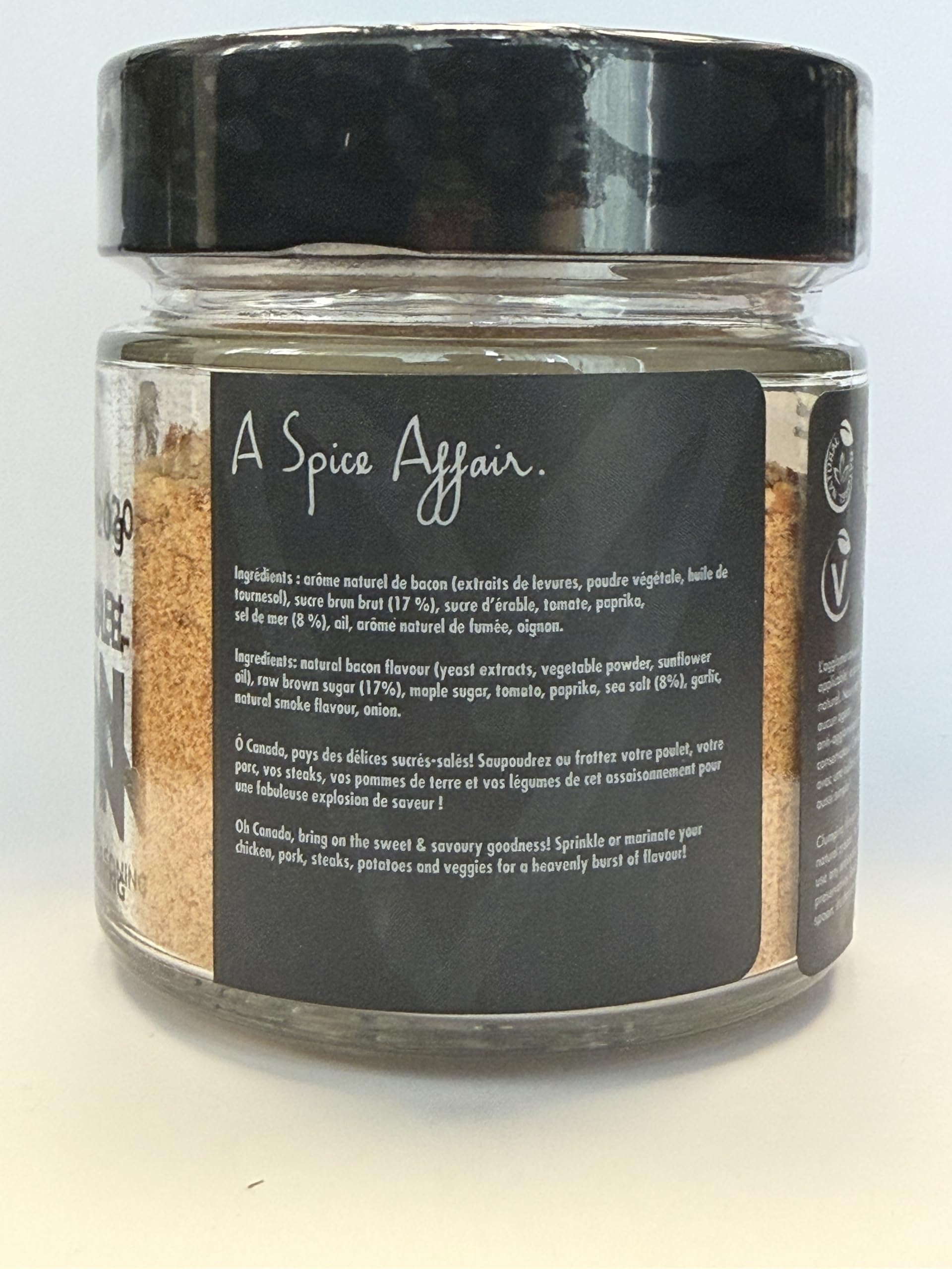 A Spice Affair’s Maple Bacon Vegan Seasoning | Sweet, Smoky & Bacon-Style Maple Flavor (Vegan) | All-Natural, Non-GMO, Filler-Free | Perfect