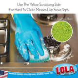 Scrub N Wipe Boss Sponge, by LOLA, Comparable to Popular Brand but 14.4% More Volume, Firm in Cold Water/Flexible in Warm Water, Made in USA, 1 Pack